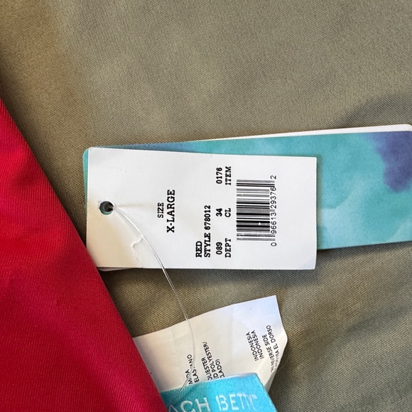 Beach Betty Colorblock Bikini Top size L - Picture 5 of 8